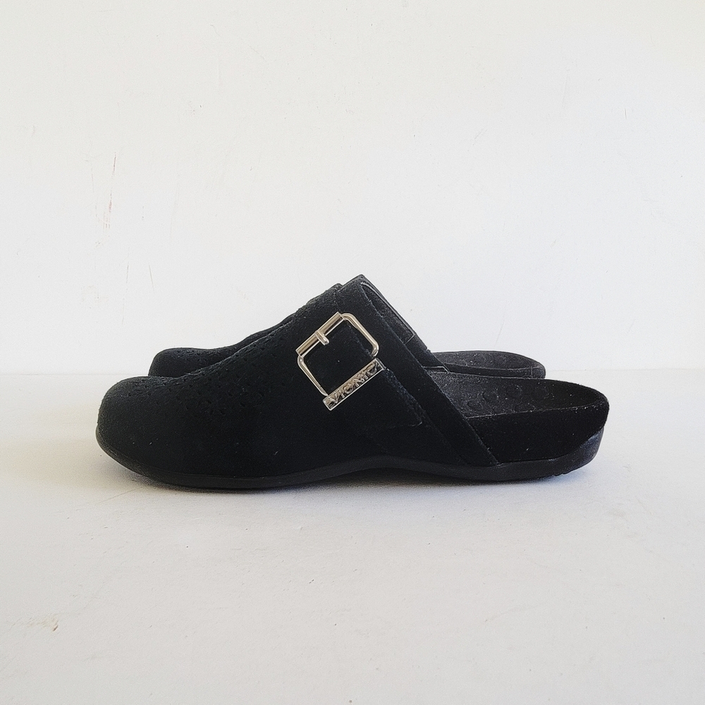 Vionic Moca Black Clog Mule Size 7 EU 38 Slip On Comfort Shoe Minimalist Neutral - Picture 8 of 15